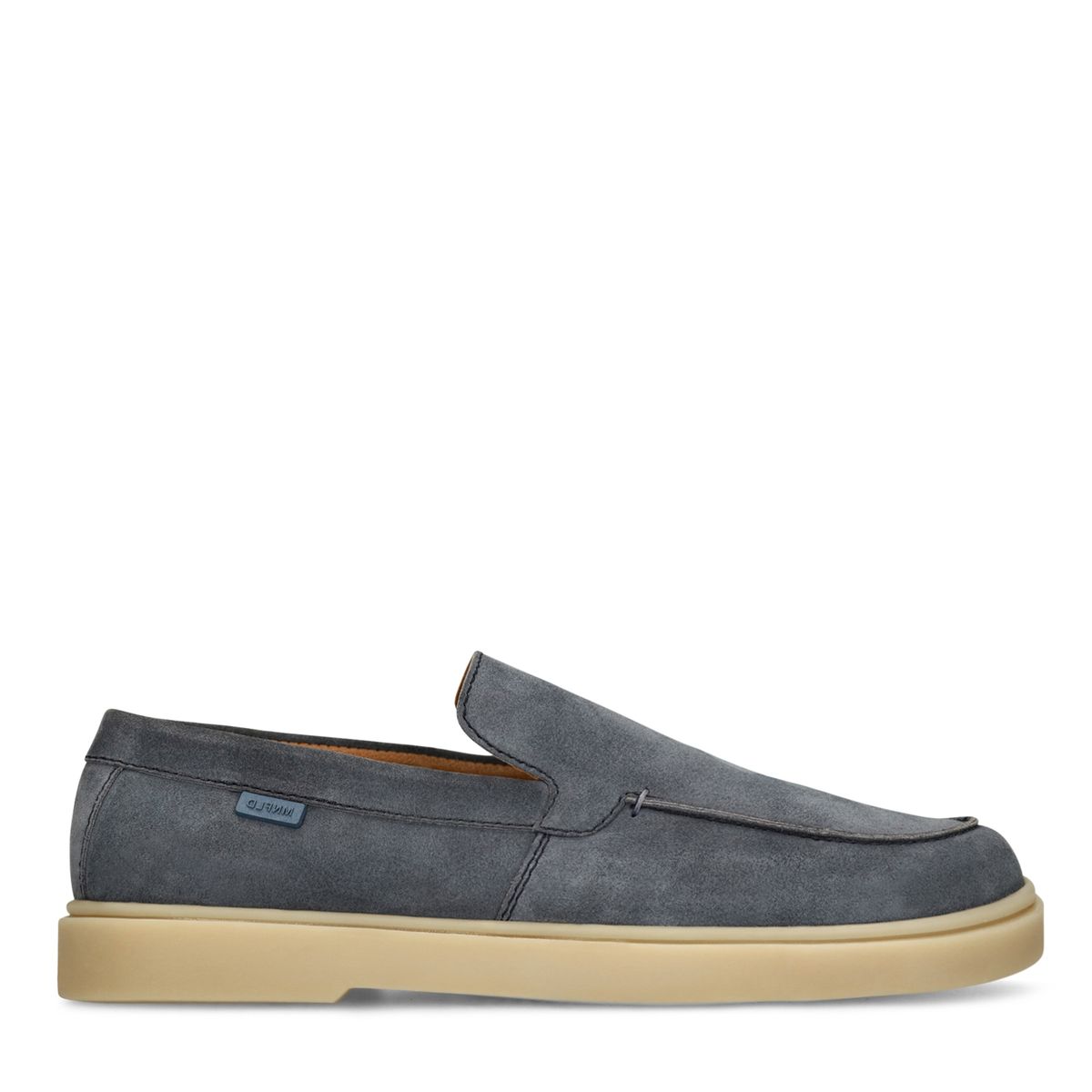 Manfield Blaue Veloursleder-Loafer