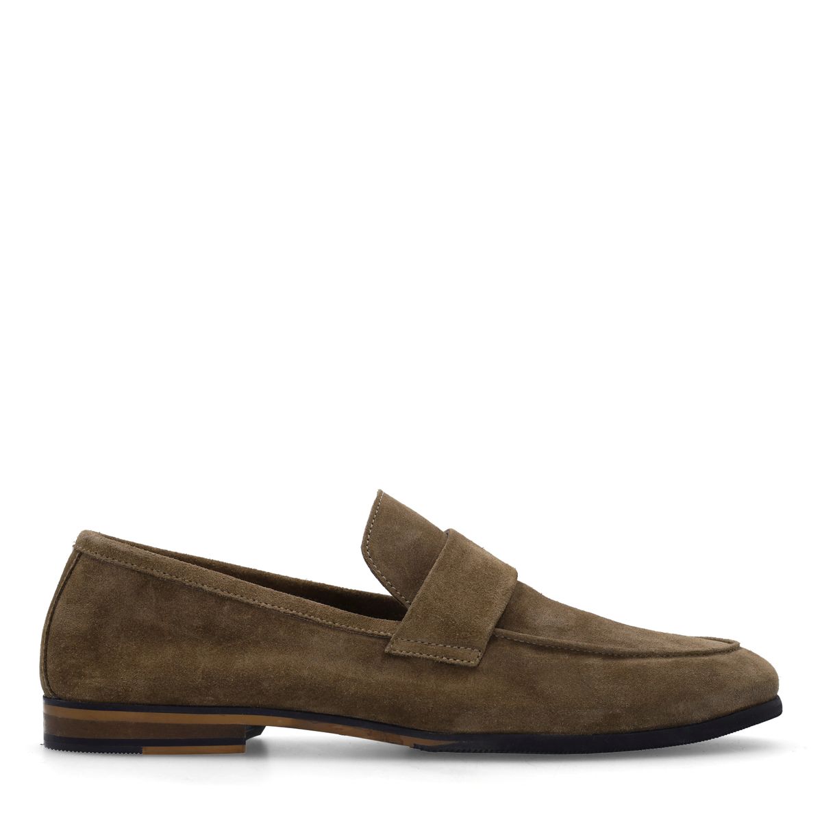 Manfield Taupe Suéde Loafers - Maat 42