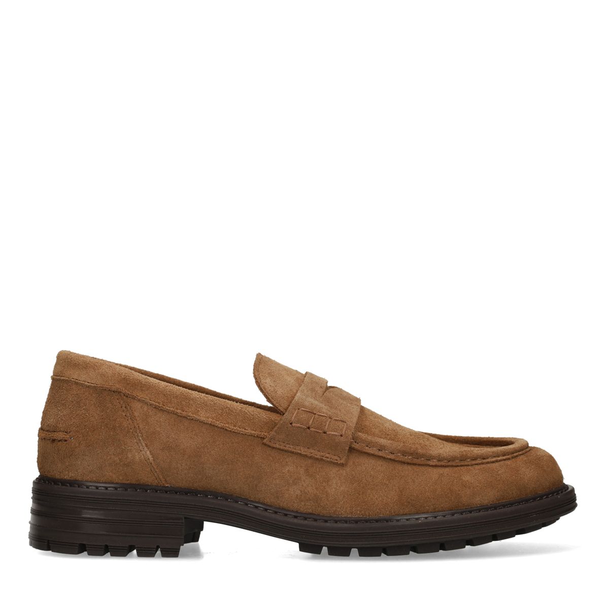 Taupe suède loafers