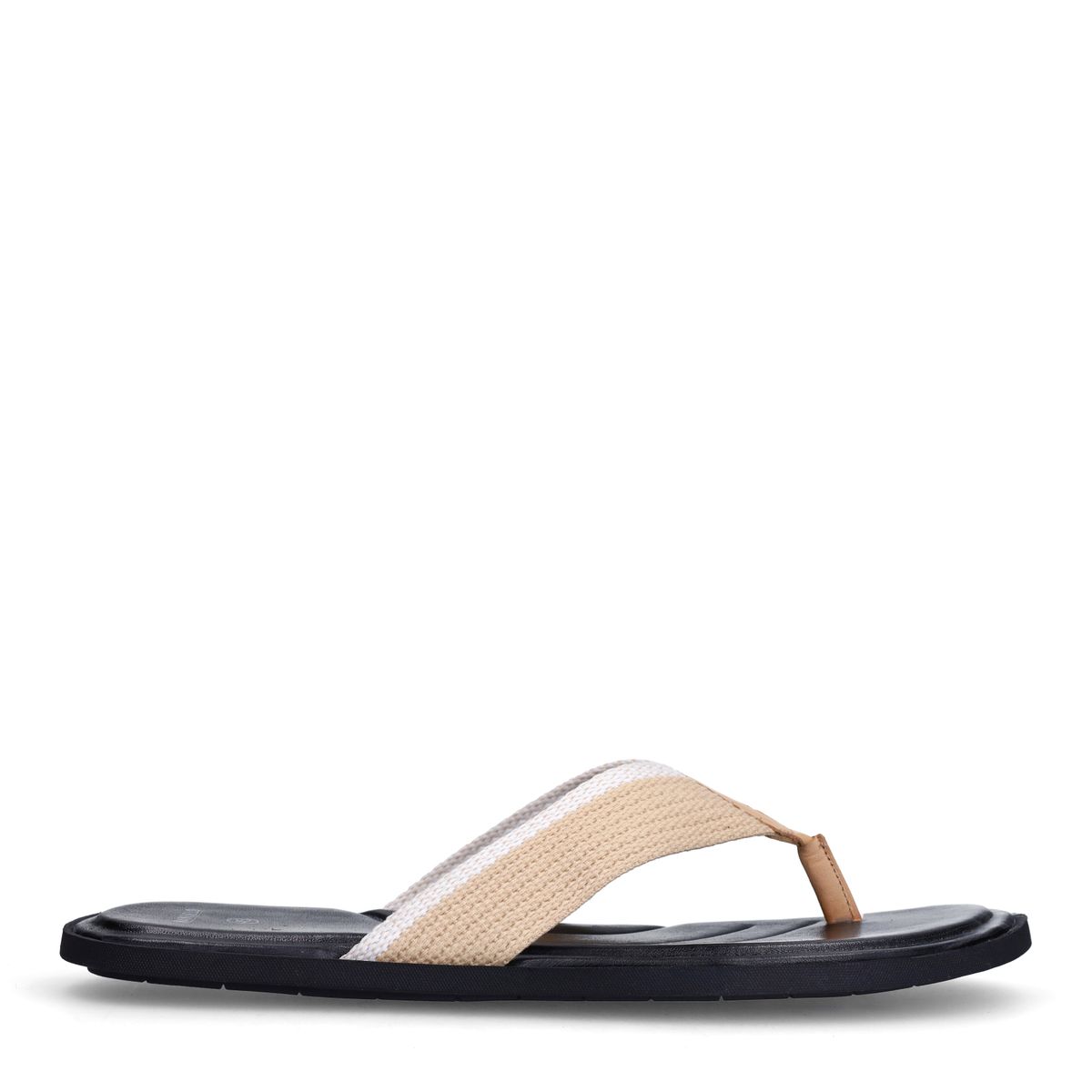 Beige canvas slipper