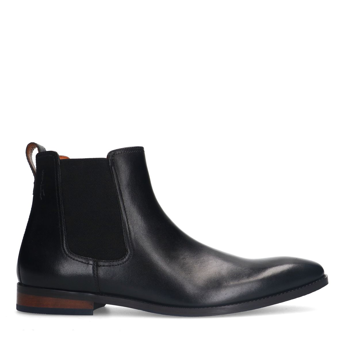 Zwarte leren chelsea boots