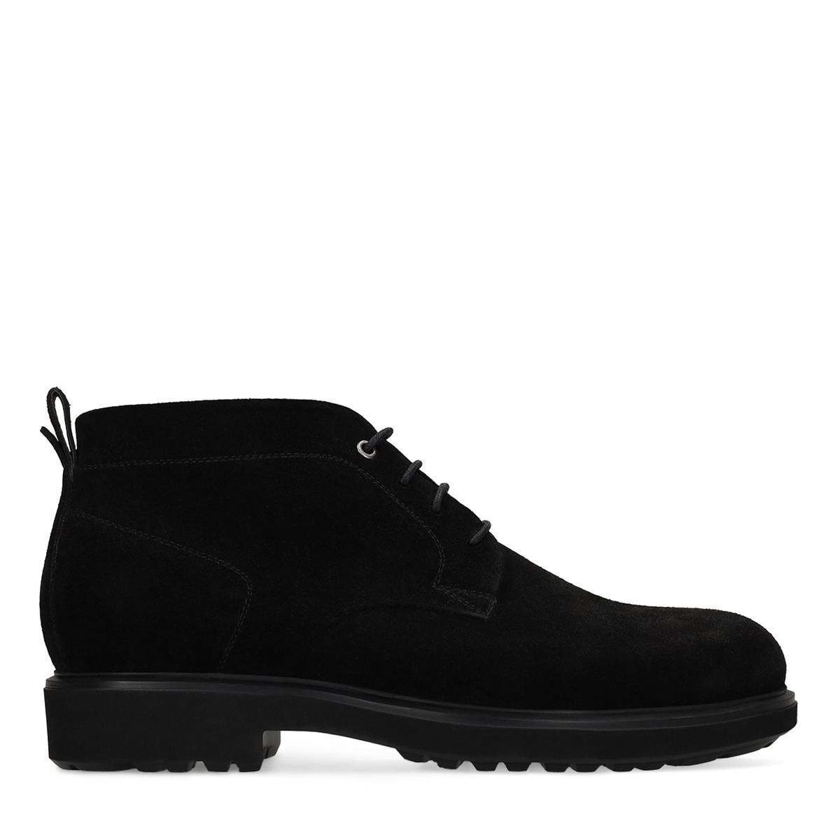 Zwarte suède veterschoenen