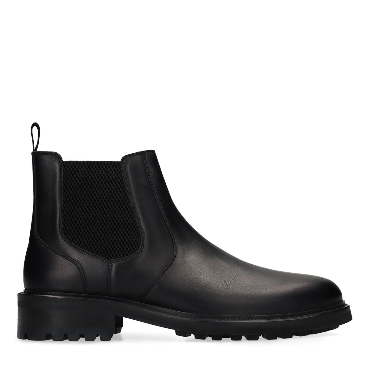 Zwarte leren chelsea boots