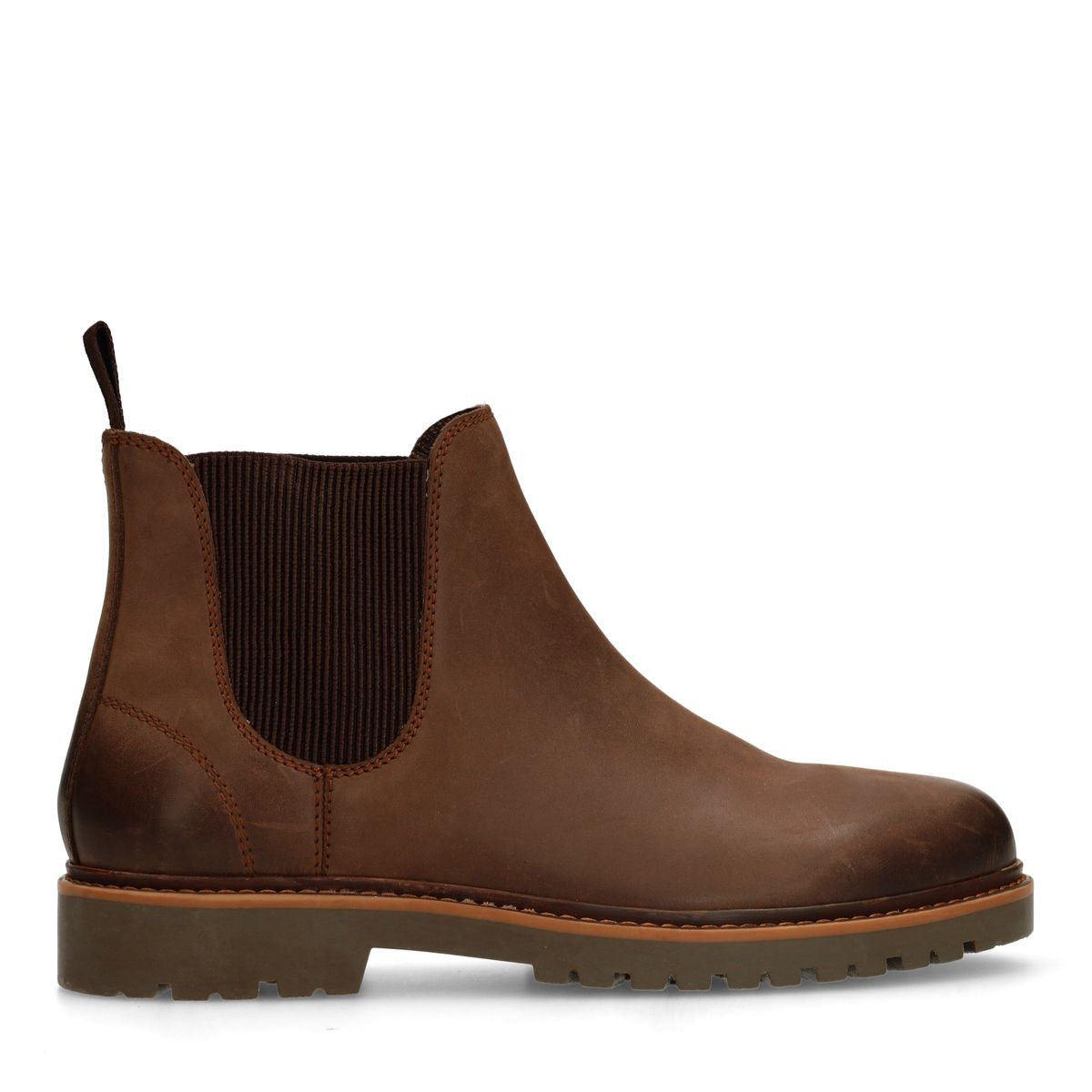 Bruine nubuck chelsea boots