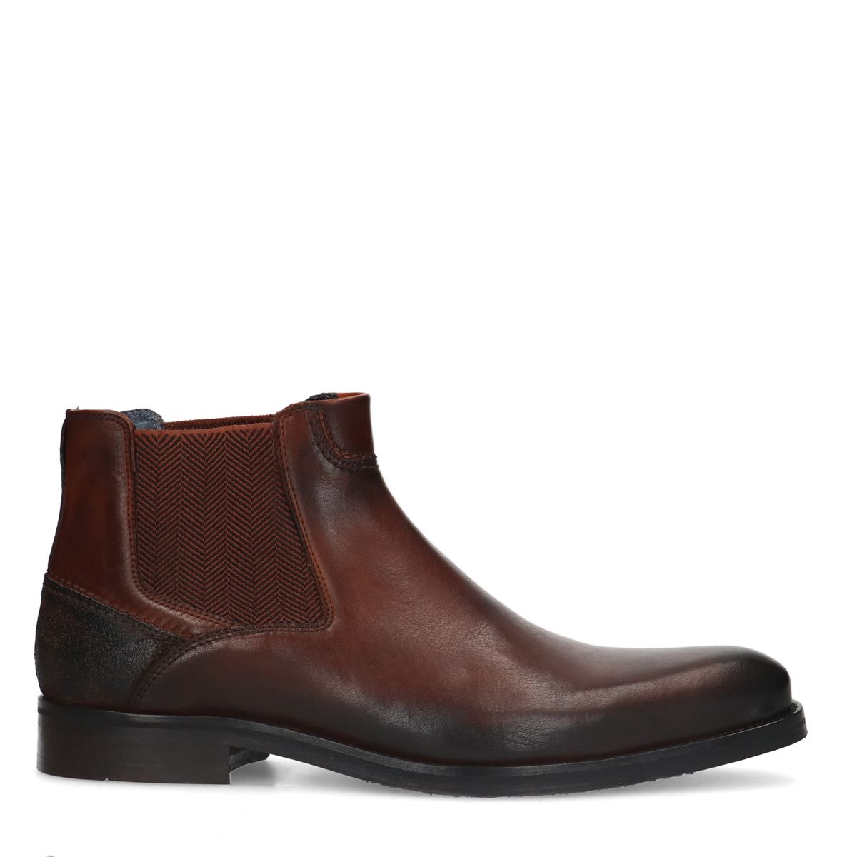 Donkerbruine leren chelsea boots