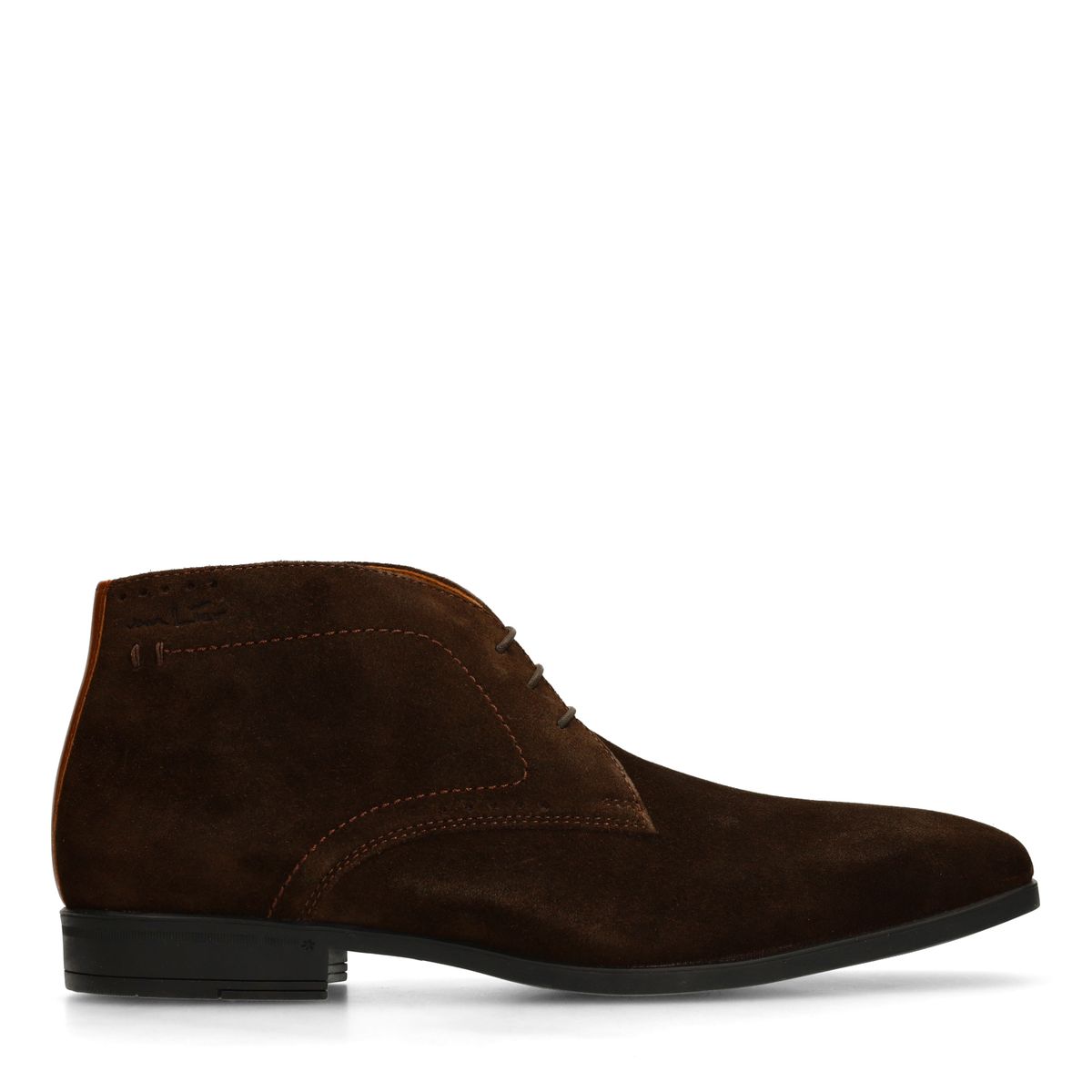 Donkerbruine suède veterschoenen