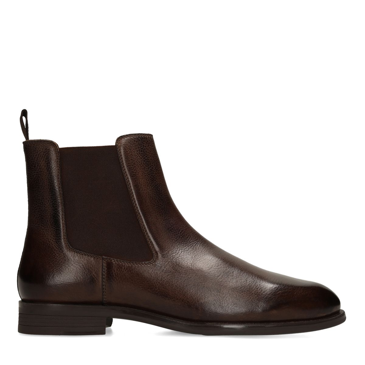 Bruine leren chelsea boots
