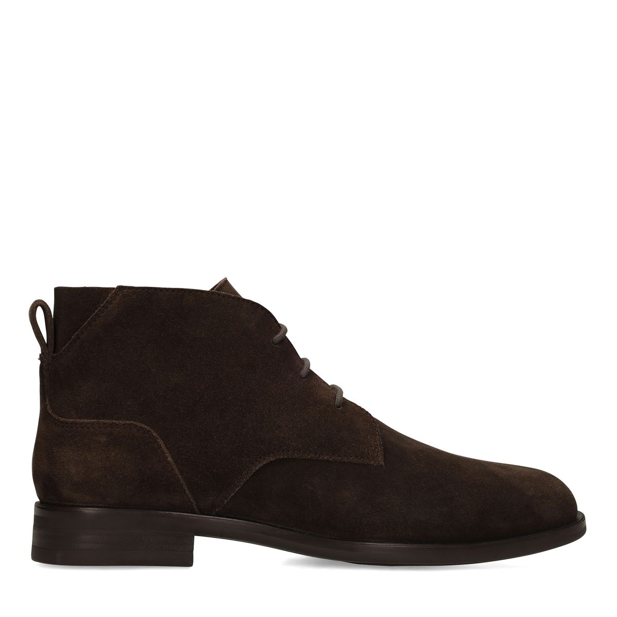 Donkerbruine suède veterschoenen