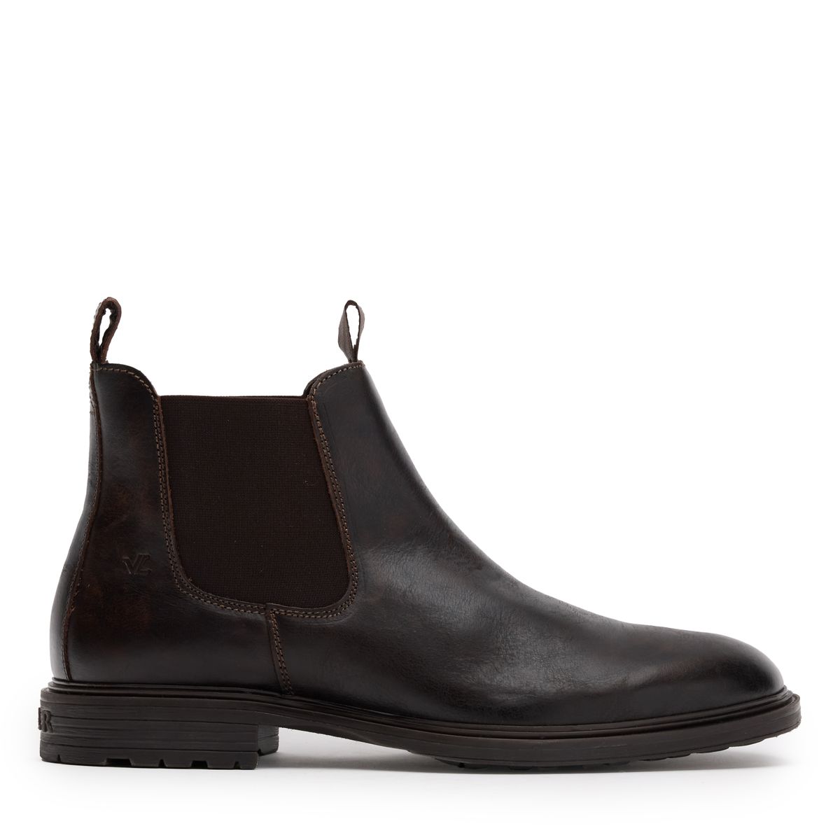Zwarte Bern leren chelsea boots