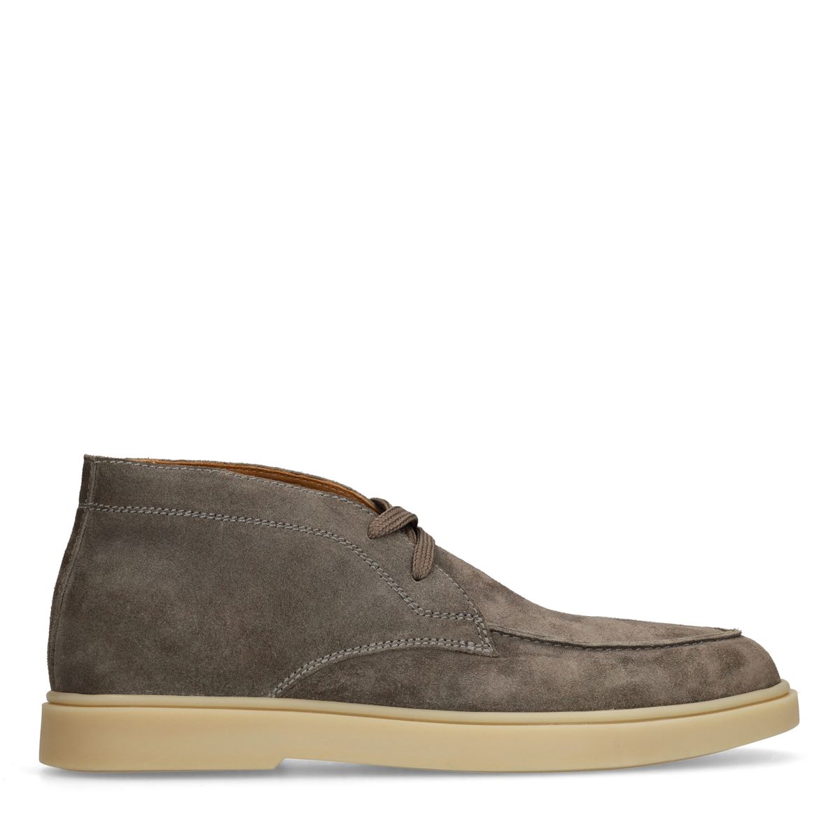 Grijze suède veterschoenen