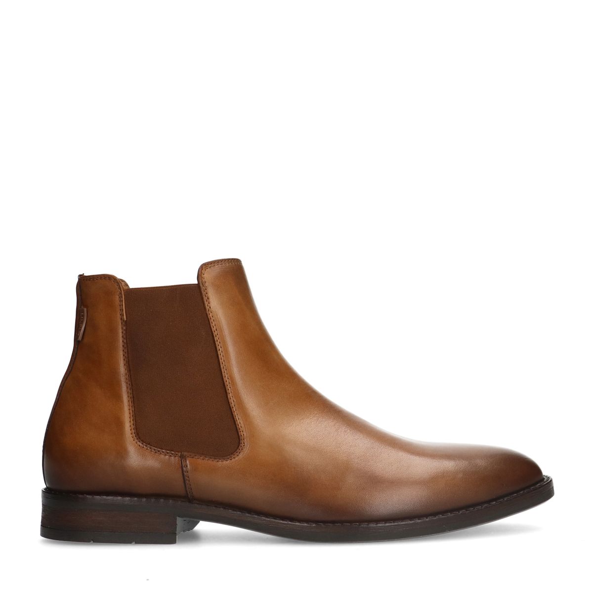 Cognac leren chelsea boots