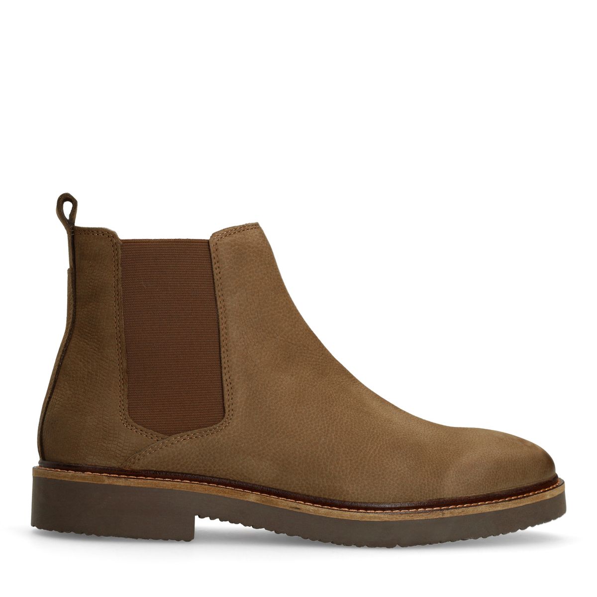 Taupe nubuck chelsea boots