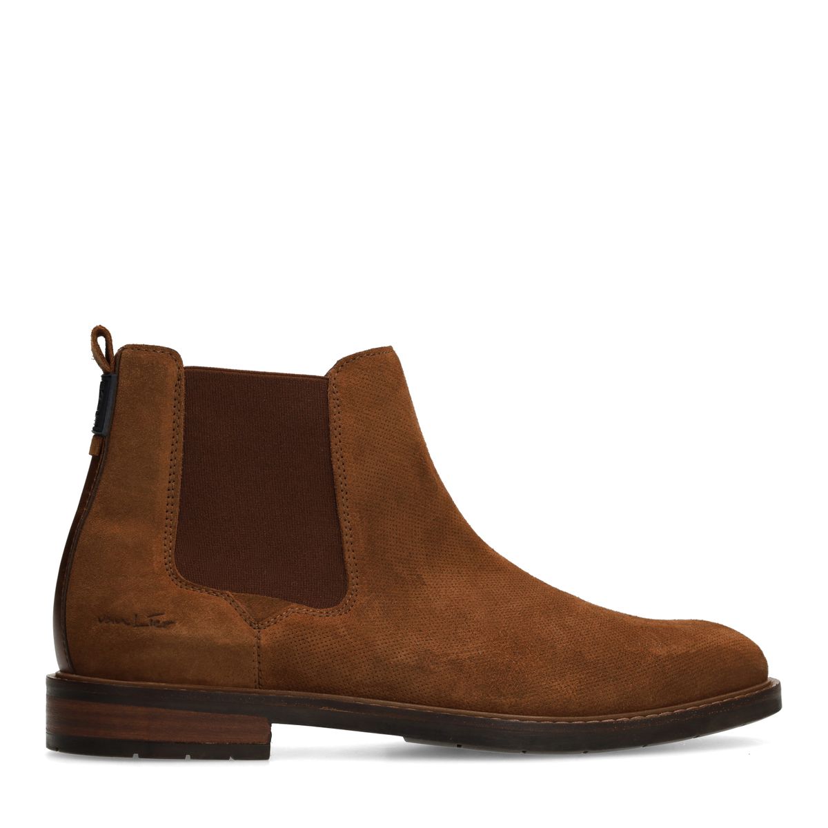 Cognac suède chelsea boots