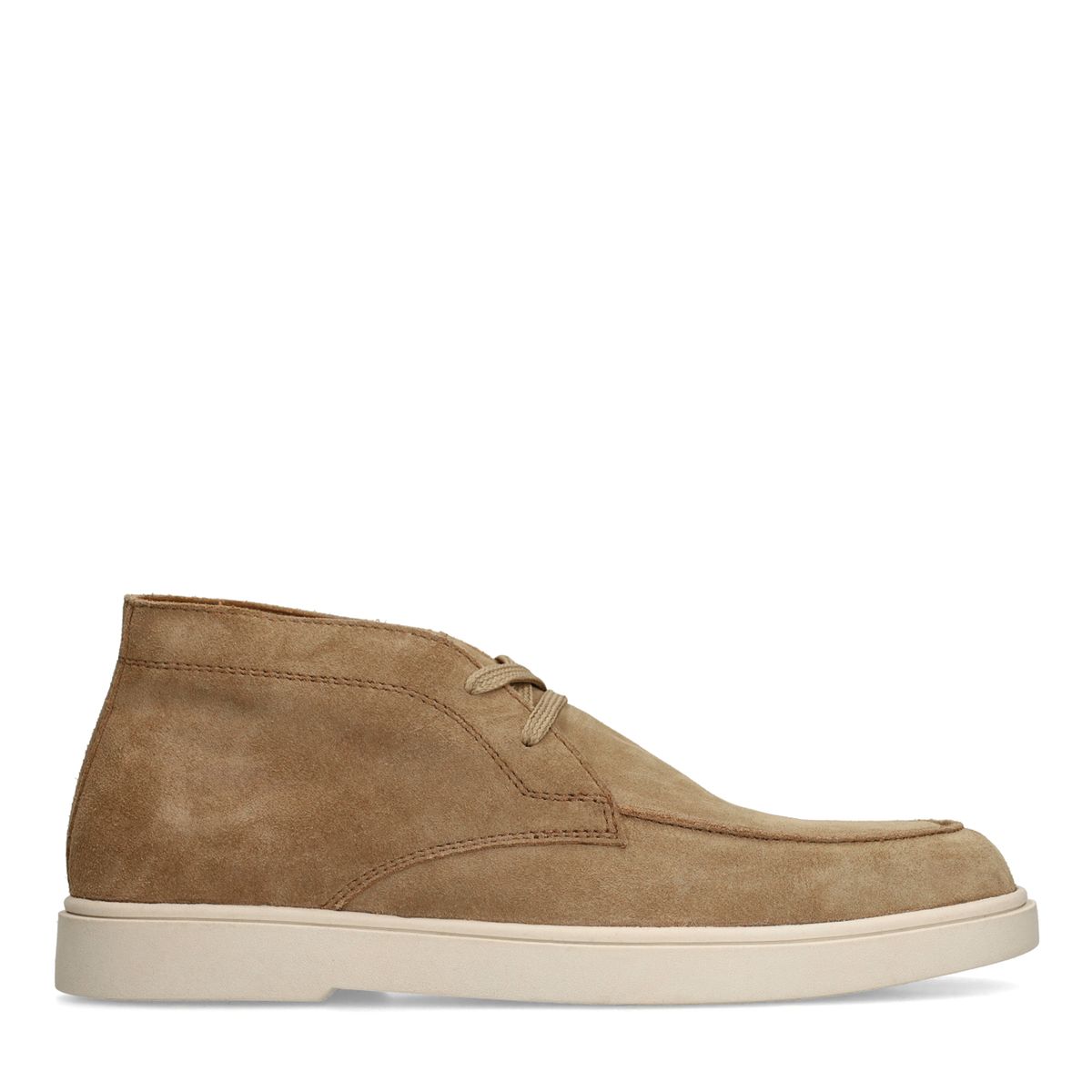 Taupe suède veterschoenen