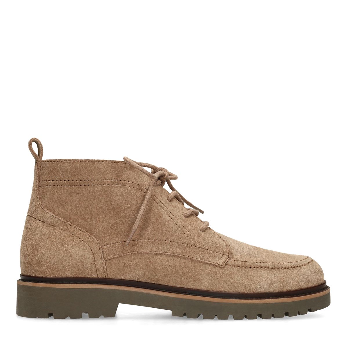 Taupe suède veterboots