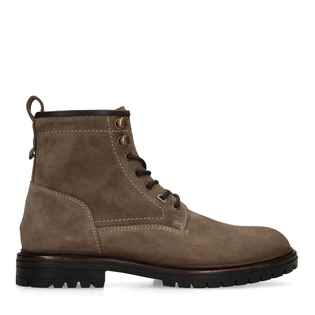 Taupe suède veterboots
