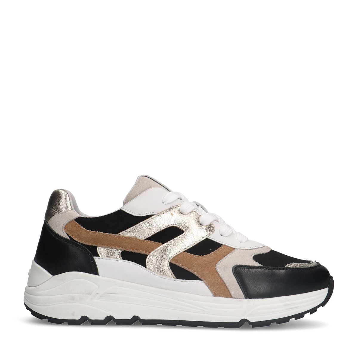 Zwarte leren sneakers