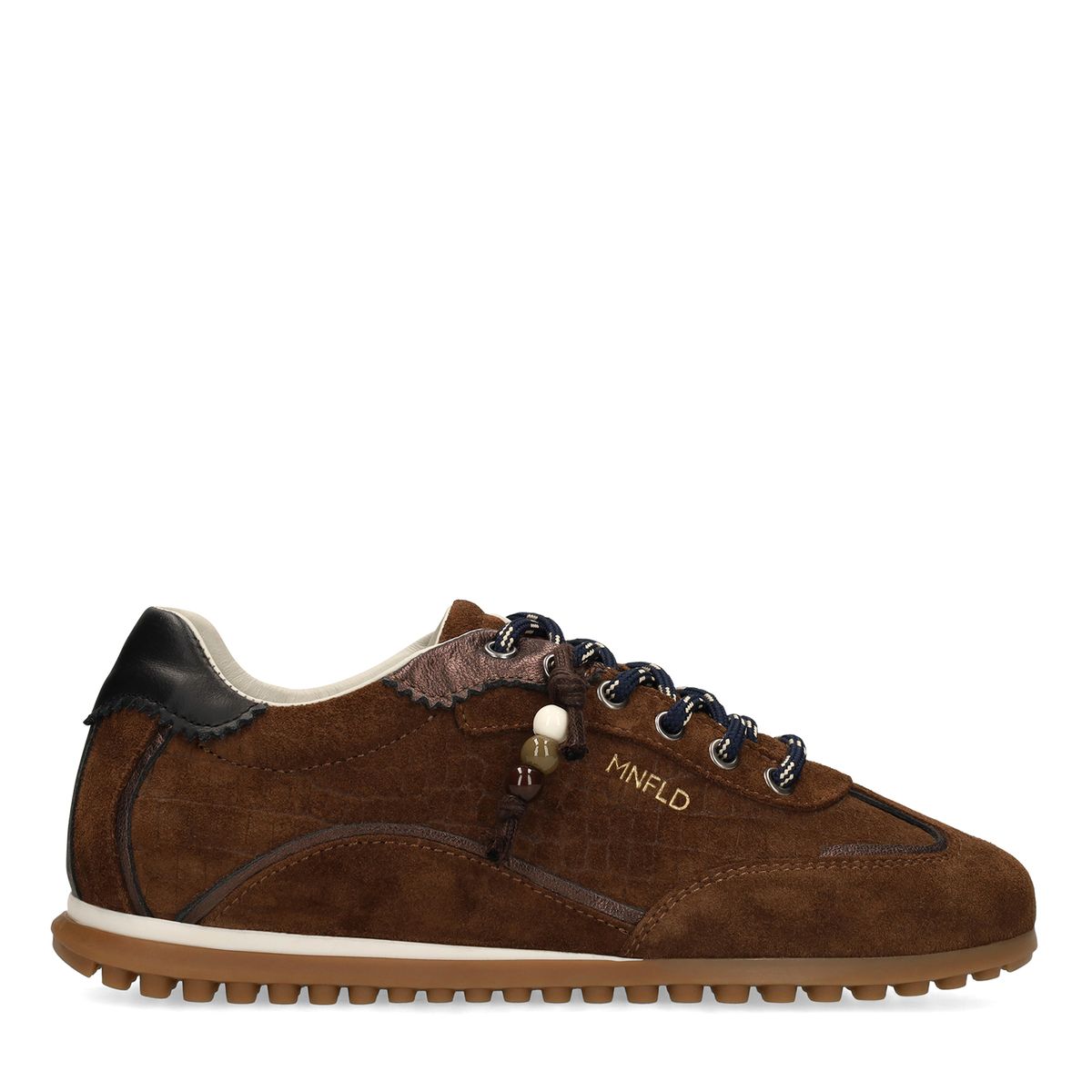 Donkerbruine suède sneakers
