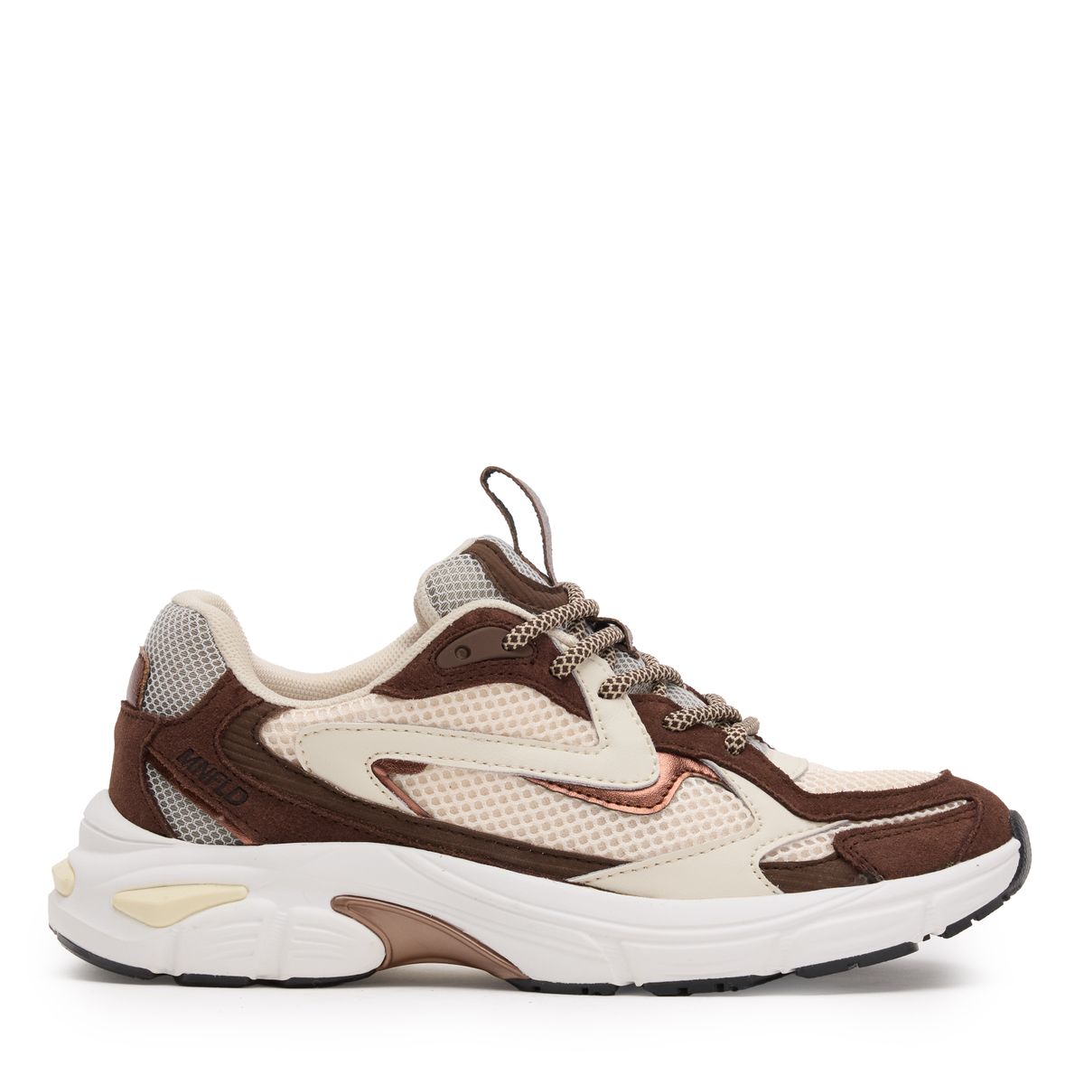 Crème mesh sneakers
