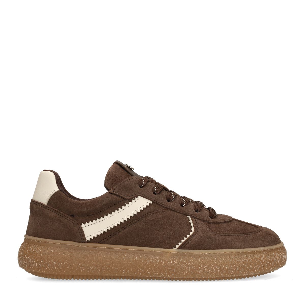 No Stress Braune Veloursleder-Sneaker