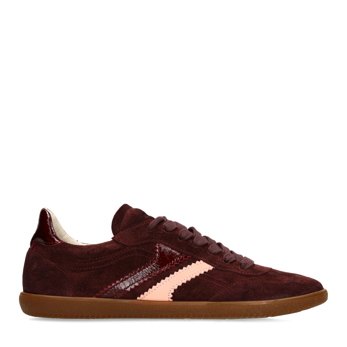 Paarse suède sneakers