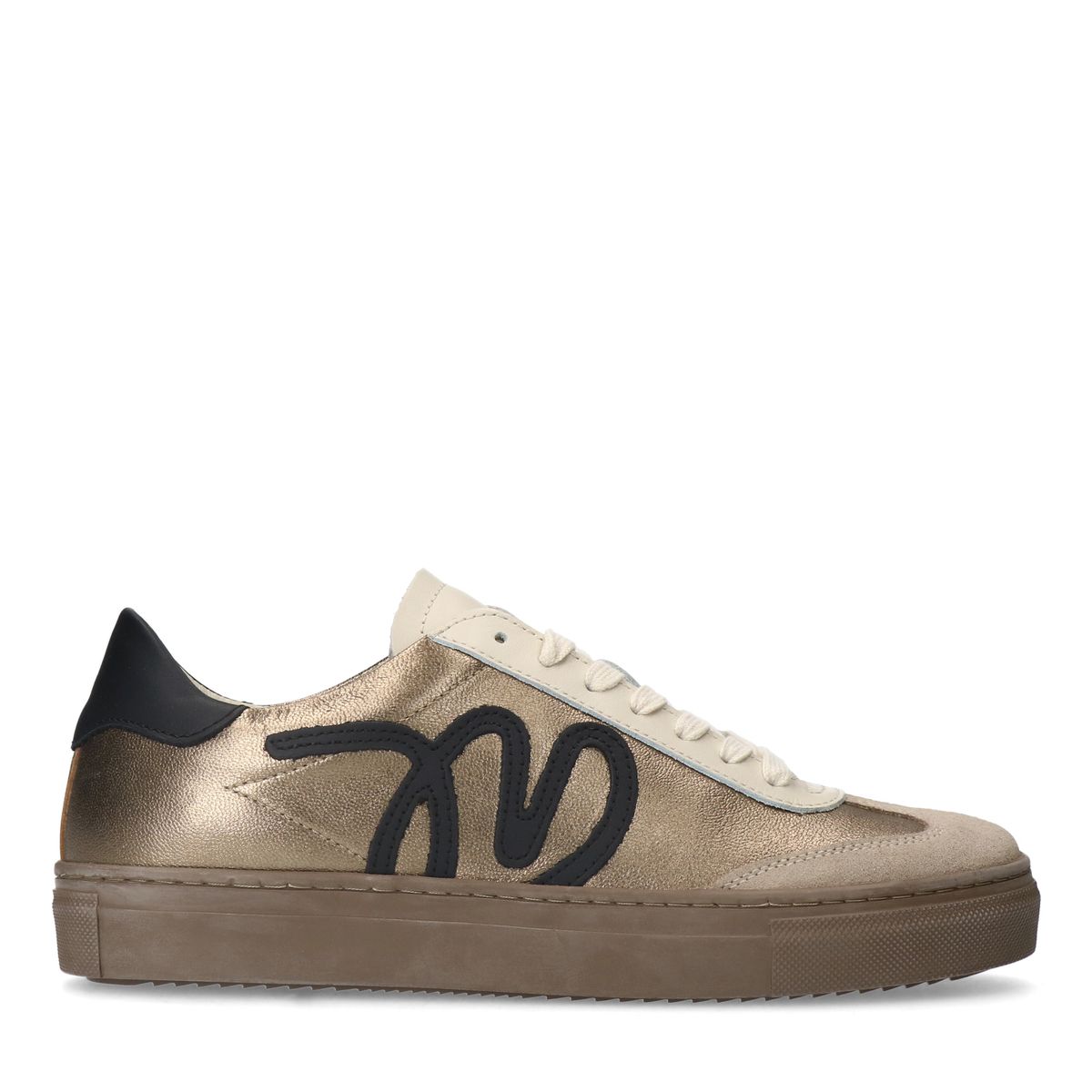 Gouden leren sneakers
