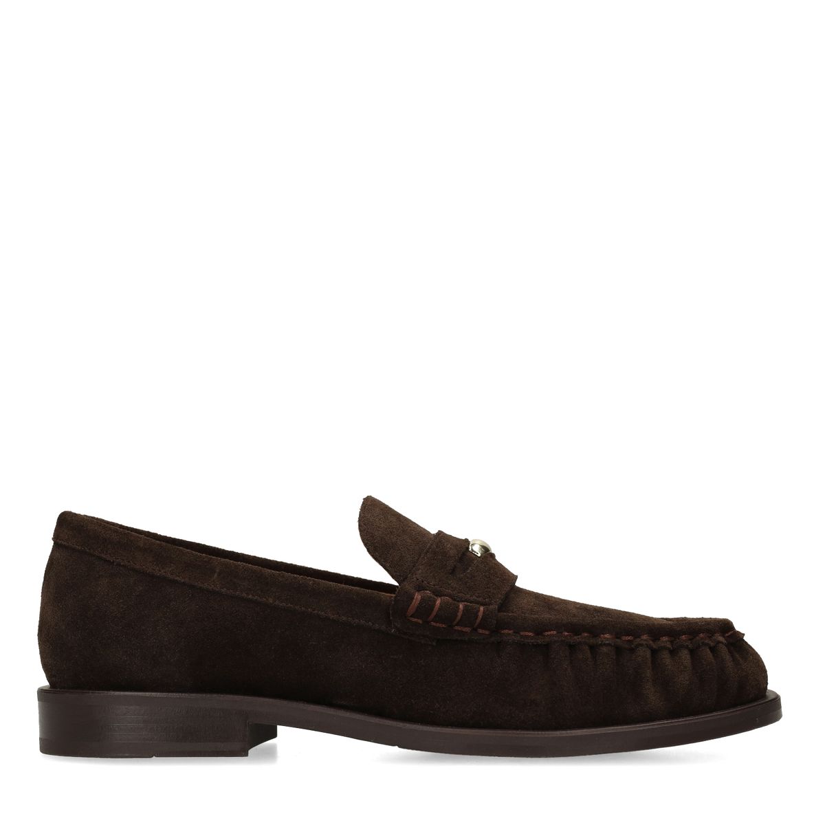 Manfield Braune Veloursleder-Loafer