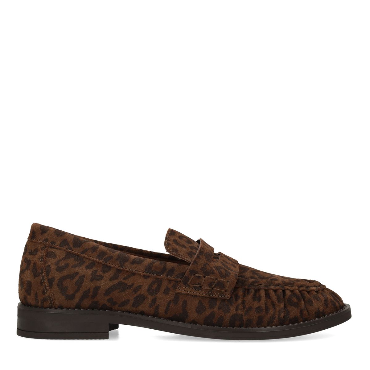 Manfield Leopard Suède Loafers