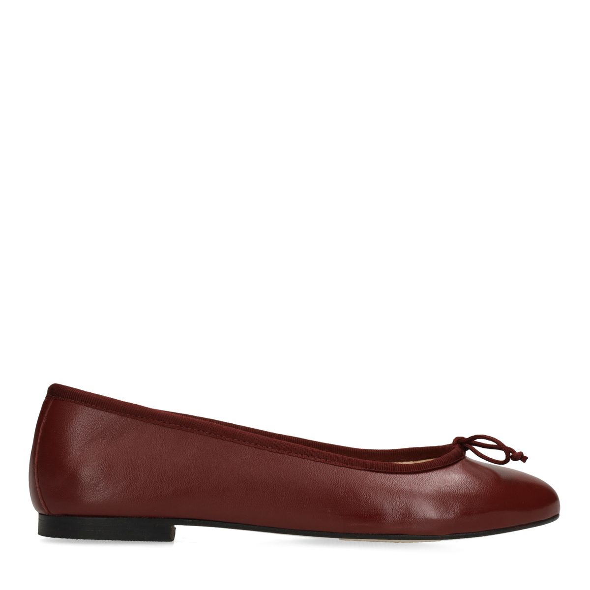 Bordeaux rode leren ballerina's