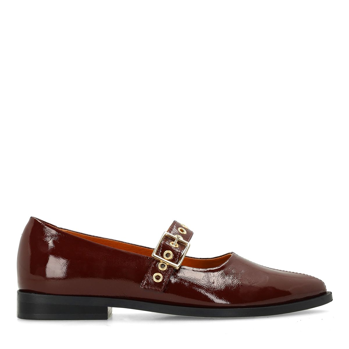 Burgundy lakleren loafers