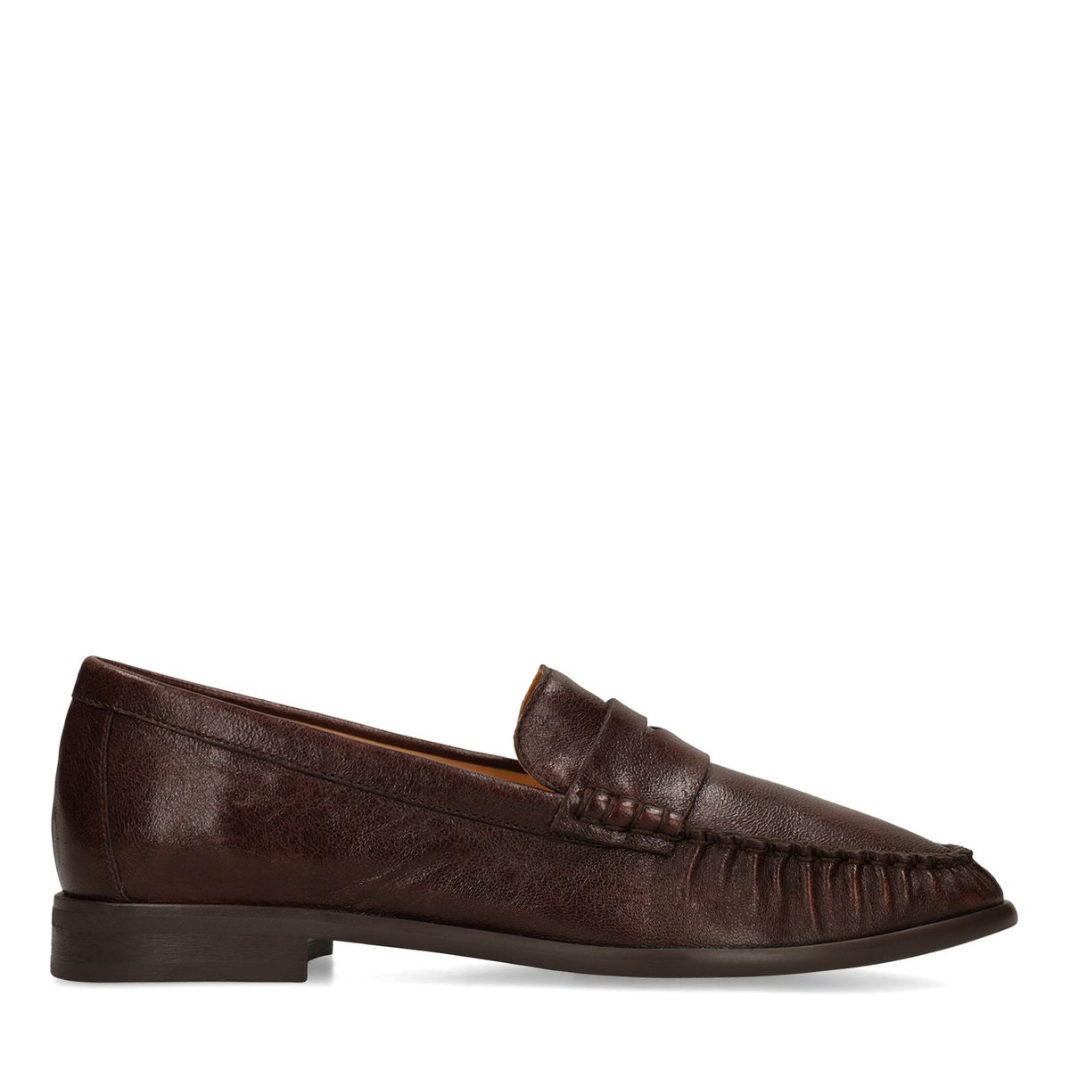 Manfield Rote Leder-Loafer