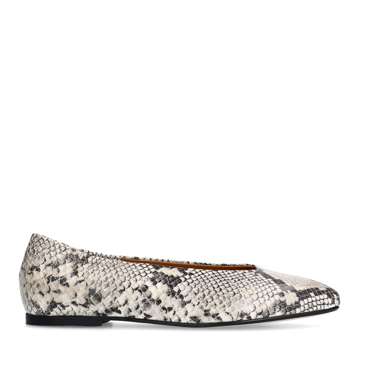 Leren slangenprint loafers