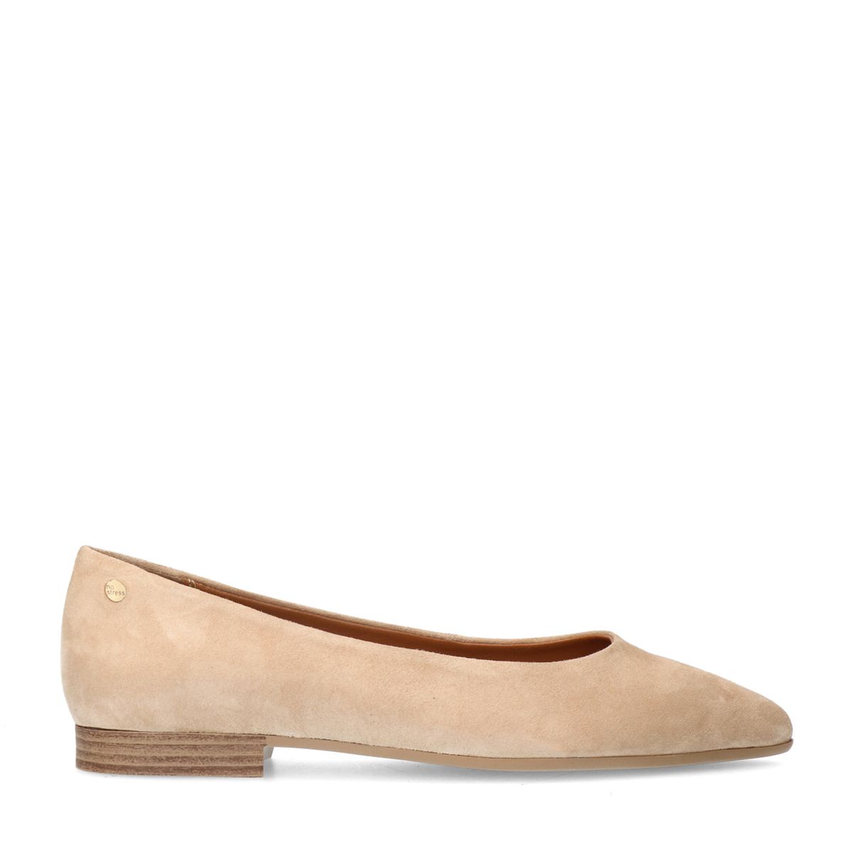 Beige suède ballerina's