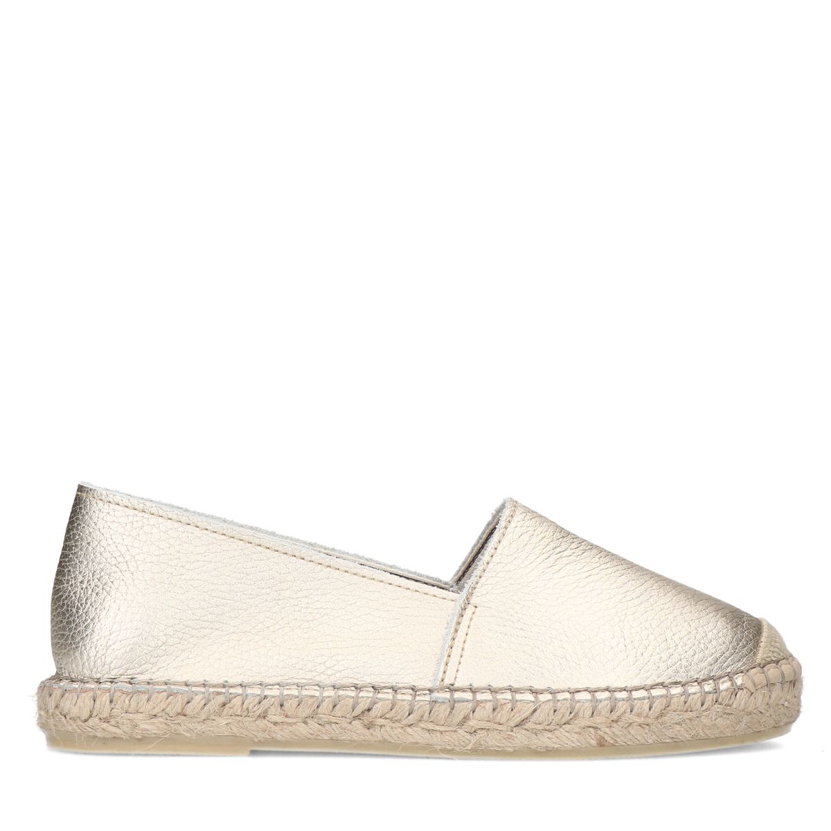 Gouden leren espadrilles