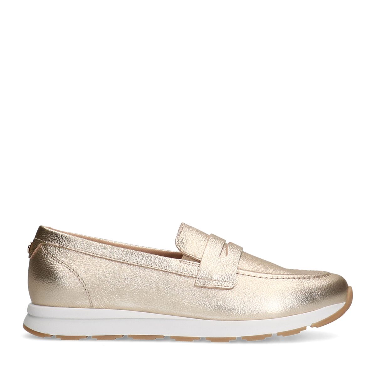 Gouden leren loafers