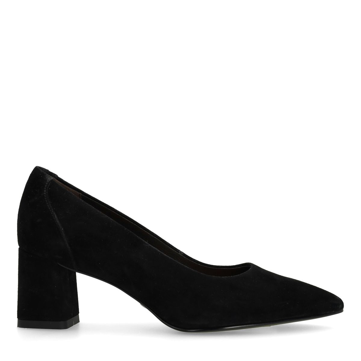 Zwarte suède pumps