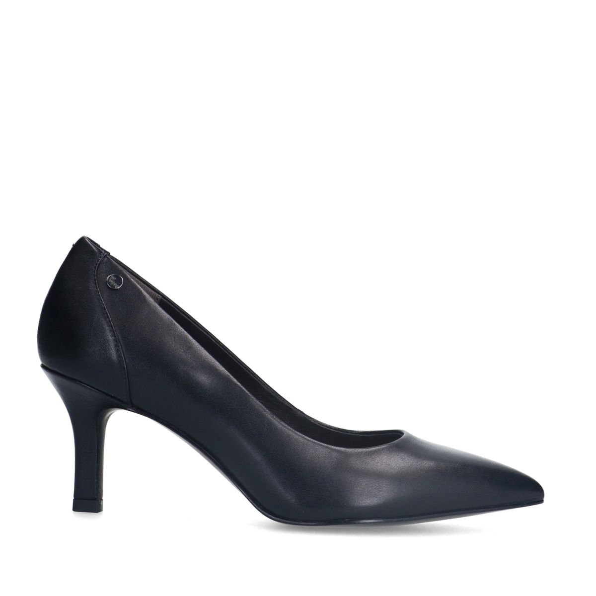 Zwarte leren klassieke pumps