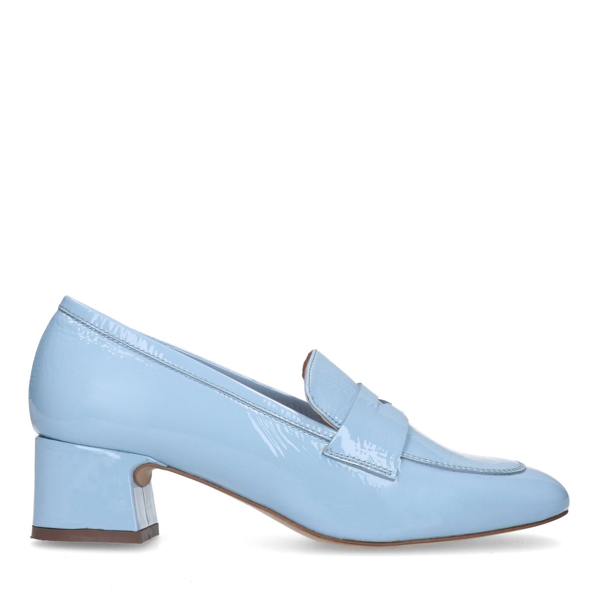 Blauwe lakleren pumps