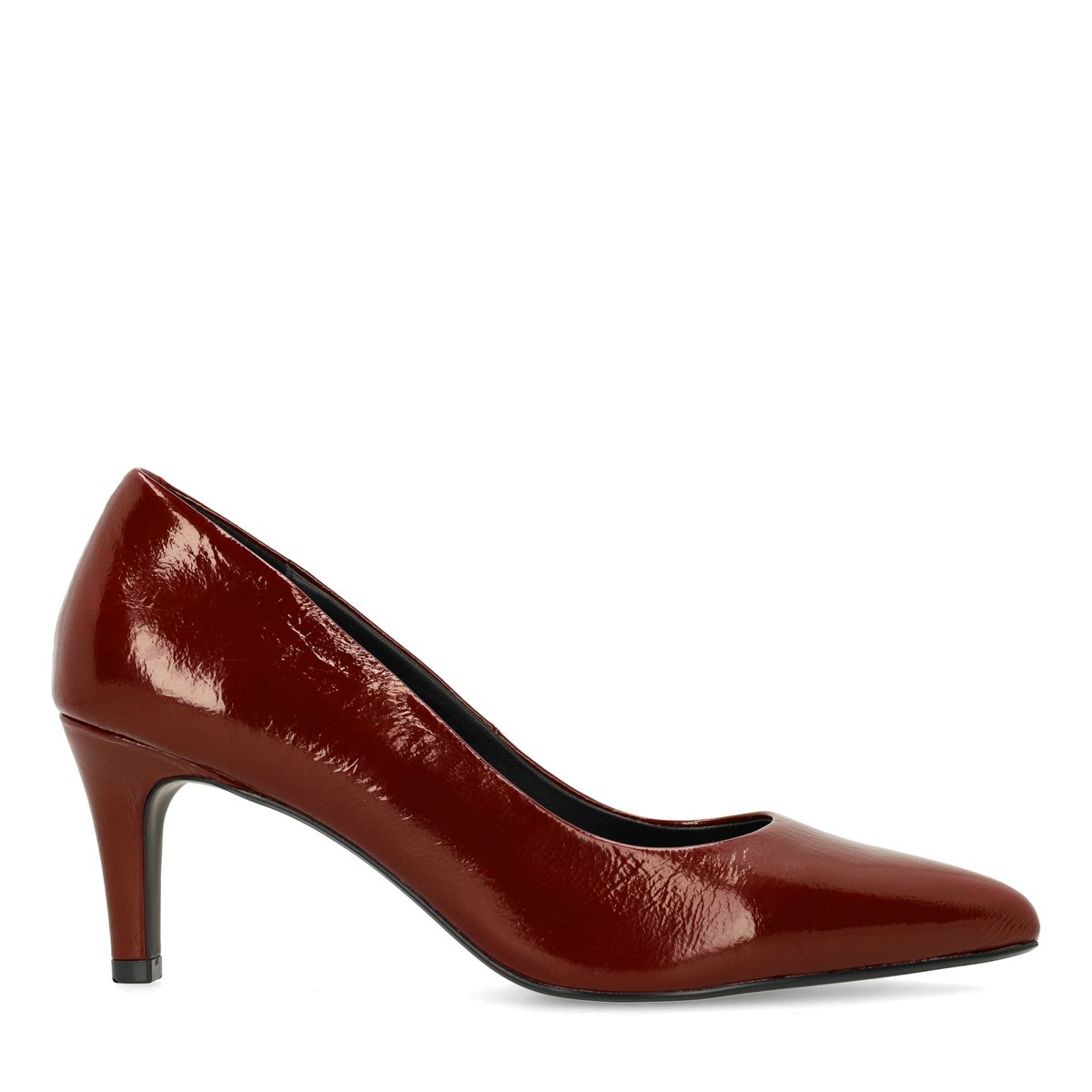 Burgundy lakleren pumps