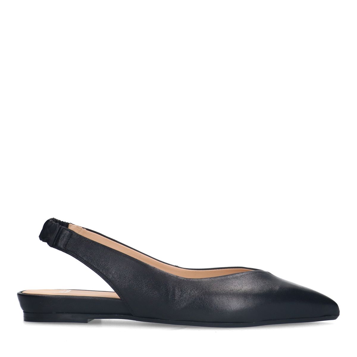 Zwart leren slingbacks