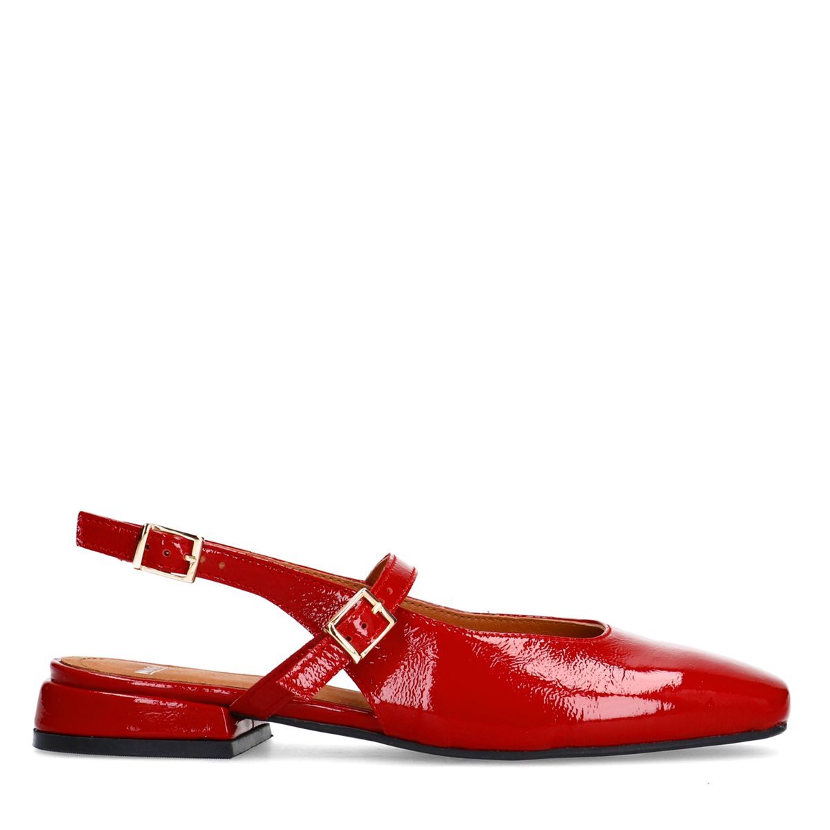 Rode lakleren slingbacks