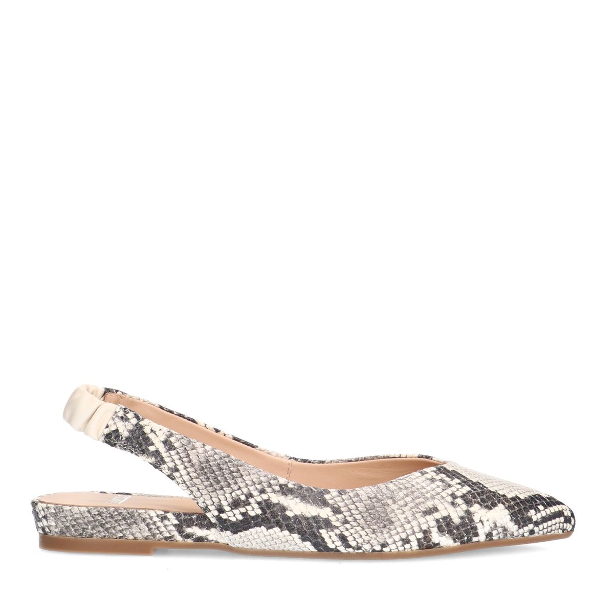Slangenprint leren slingbacks