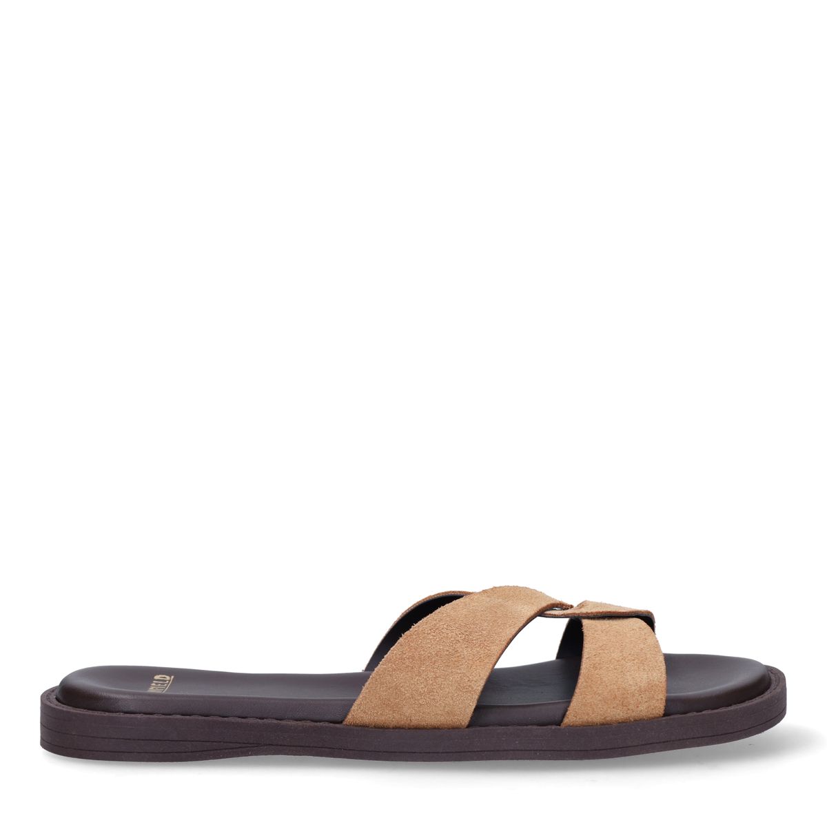 Manfield Bruine Suède Slippers - Maat 42