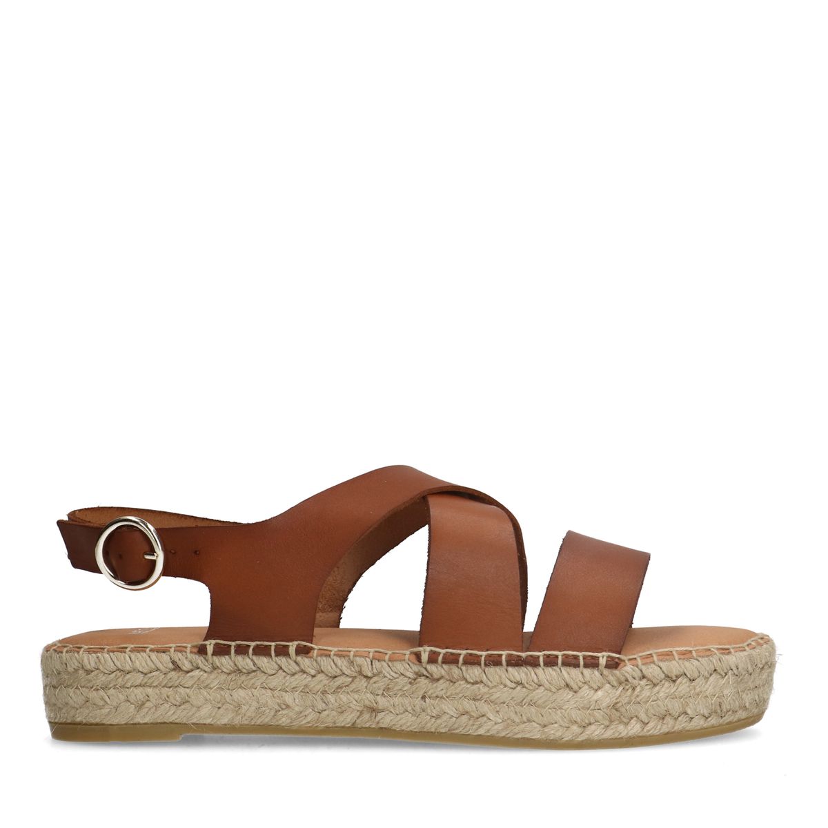 Bruine leren sandaal