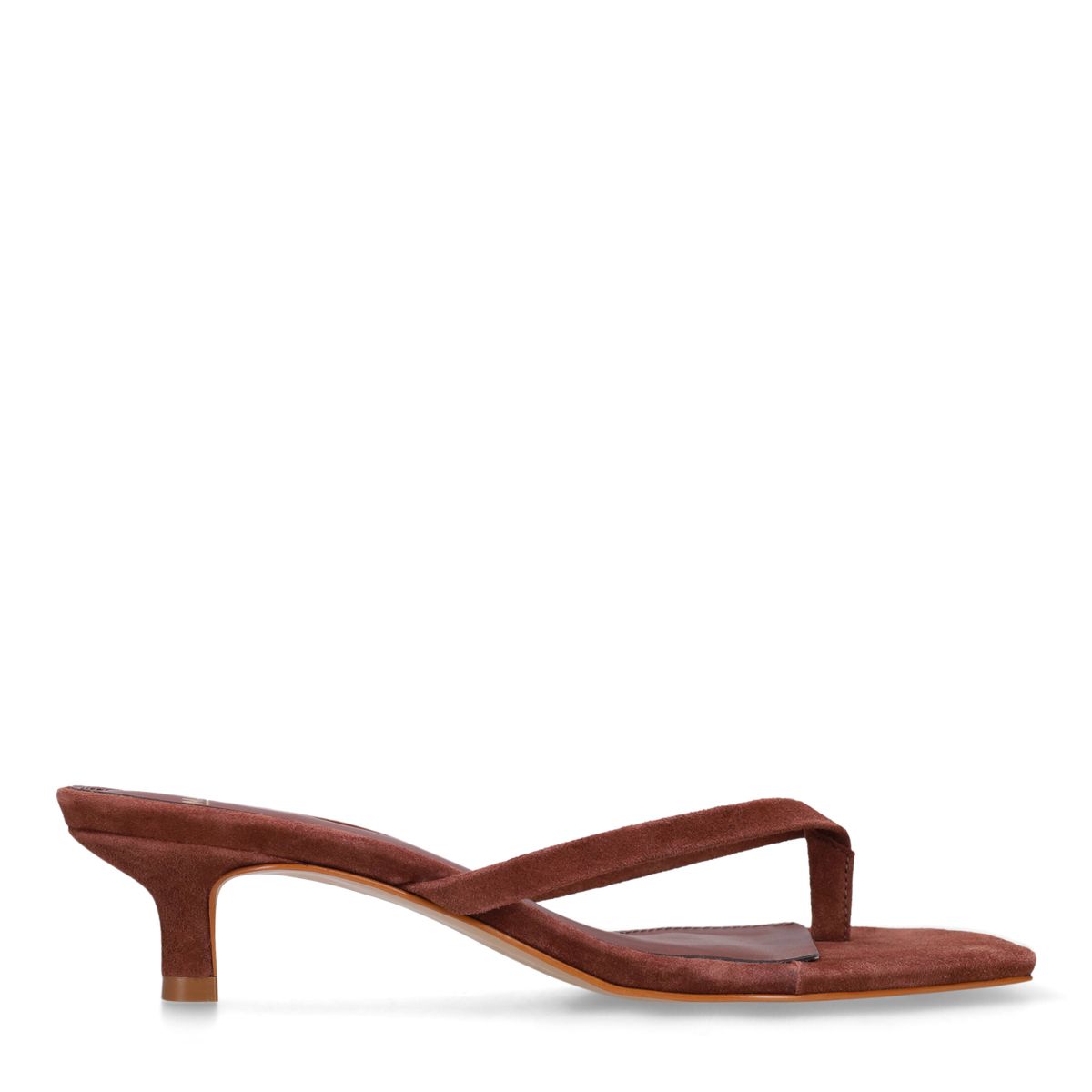 Manfield Braune Veloursleder-Sandaletten