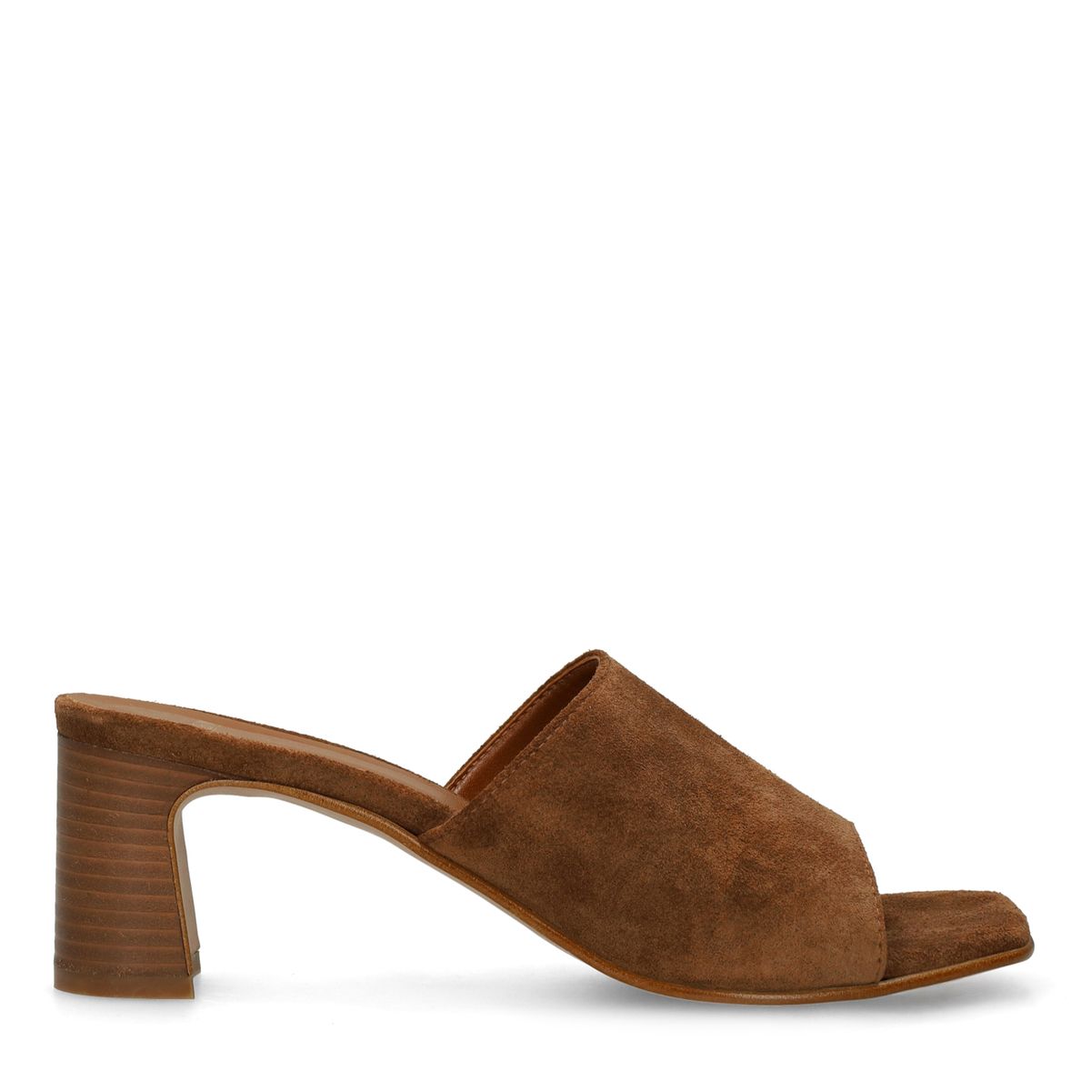 Manfield Braune Veloursleder-Sandaletten