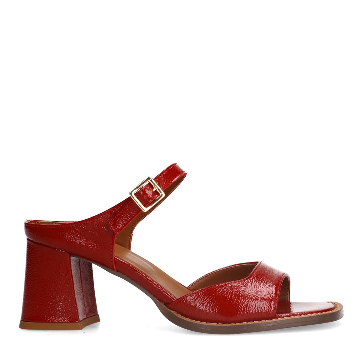 Rode lakleren sandalen met hak