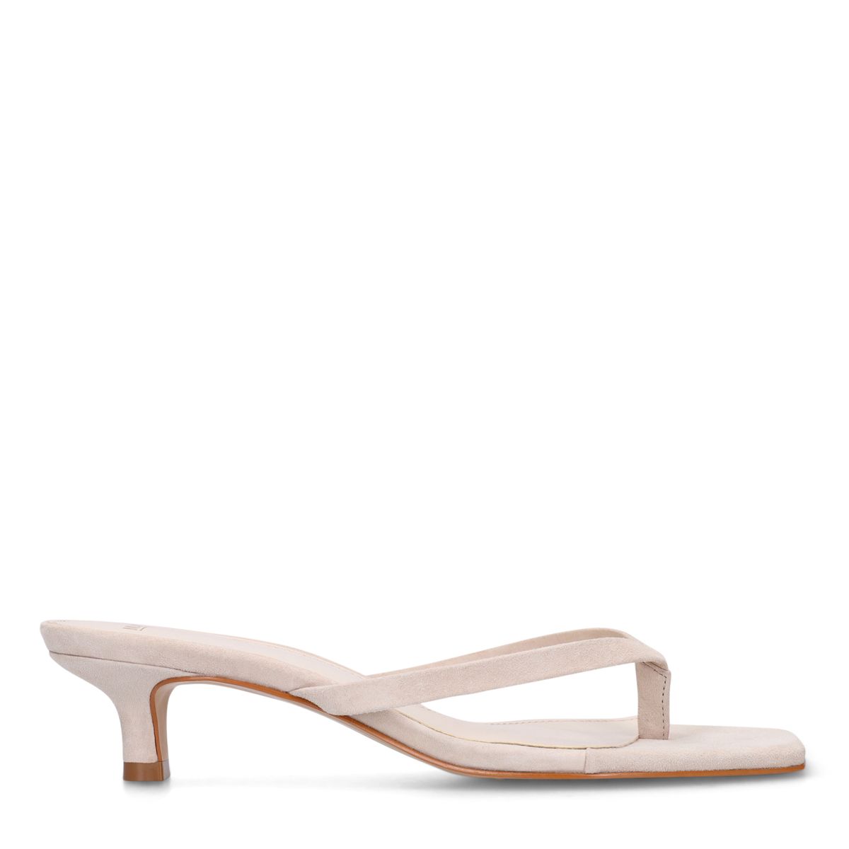 Manfield Weiße Veloursleder-Sandaletten