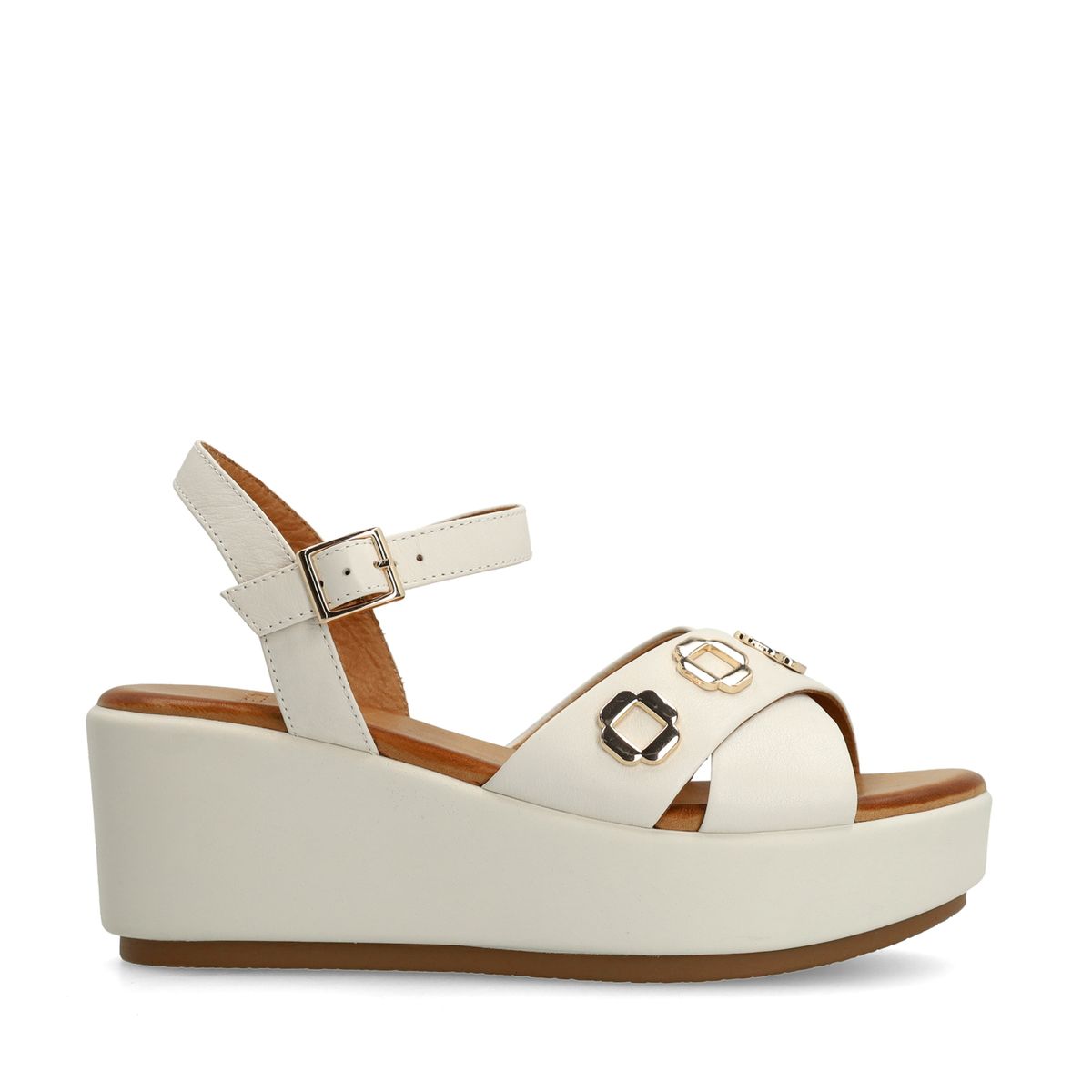 Witte leren sleehakken