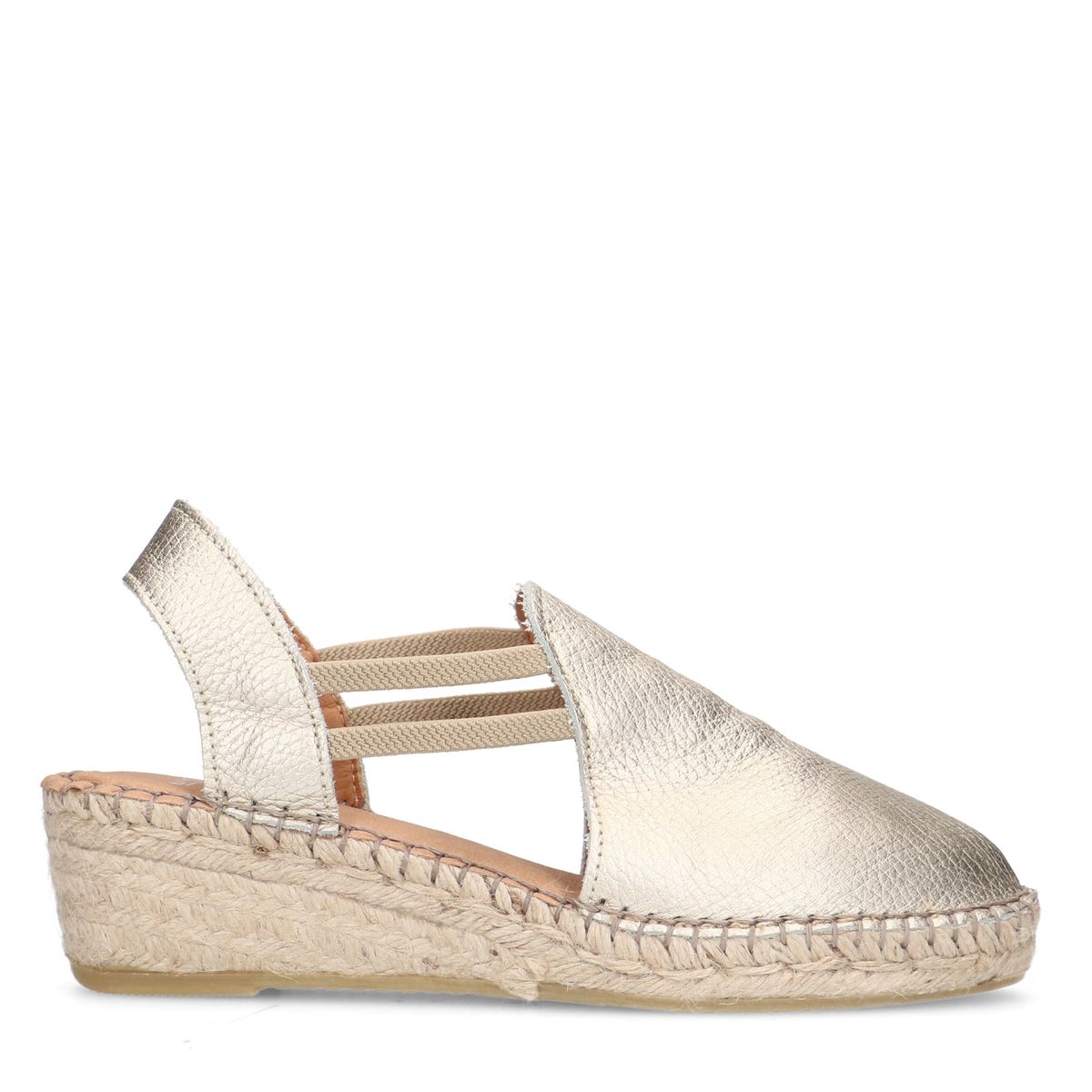 Gouden metallic leren sleehakken